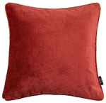 Load image into Gallery viewer, McAlister Textiles Matt Rust Red Orange Velvet 43cm x 43cm Piped Cushion Sets Cushions and Covers 
