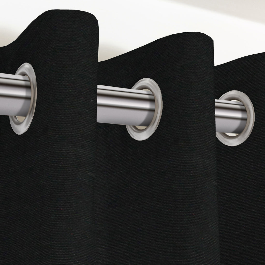 McAlister Textiles Panama Plain Black Curtains mw_product_option_cloned 