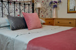 Load image into Gallery viewer, McAlister Textiles Matt Blush Pink Velvet 43cm x 43cm Piped Cushion Sets Cushions and Covers 
