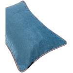 Load image into Gallery viewer, McAlister Textiles Matt Duck Egg Blue Contrast Piped Velvet Cushion Cushions and Covers 
