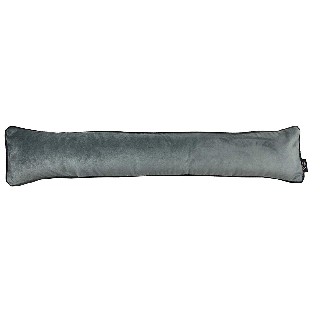 McAlister Textiles Matt Soft Silver Velvet Draught Excluder Draught Excluders 