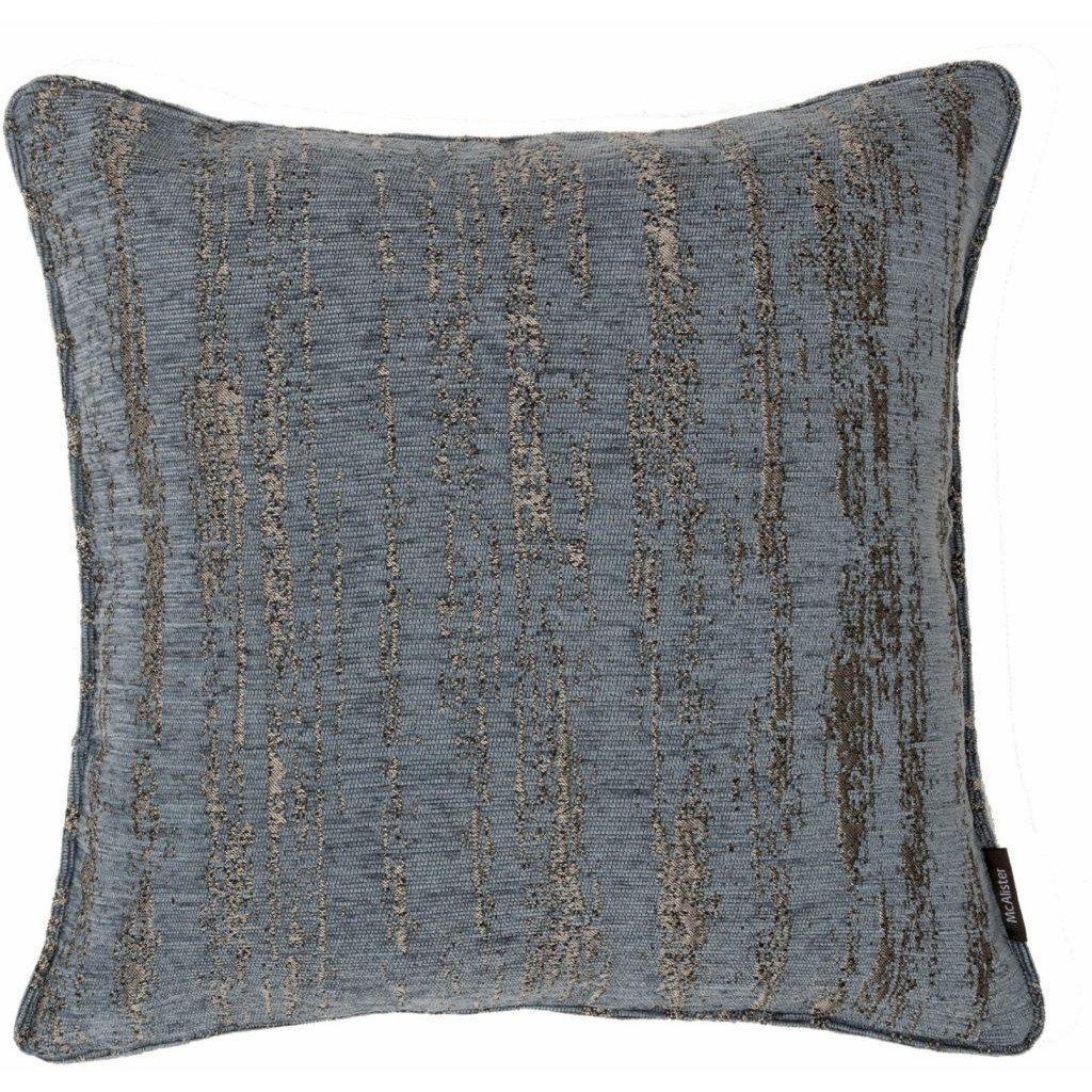 McAlister Textiles Textured Chenille Denim Blue Cushion Cushions and Covers Polyester Filler 49cm x 49cm 