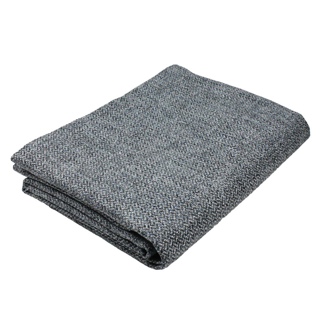 McAlister Textiles Harris Tweed Throws and Runners - Blue & Grey Throws and Runners Bed Runner (50cm x 165cm) 