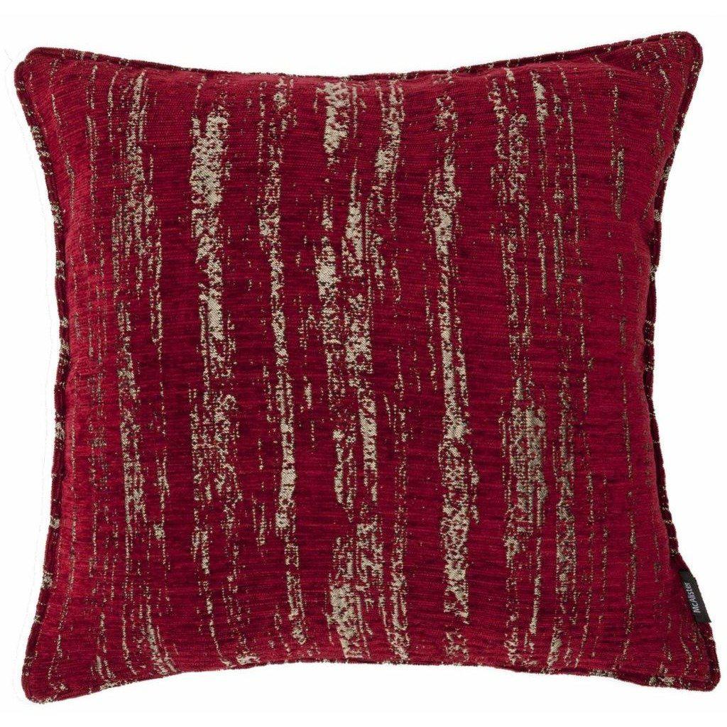 McAlister Textiles Textured Chenille Wine Red Cushion Cushions and Covers Cover Only 43cm x 43cm 
