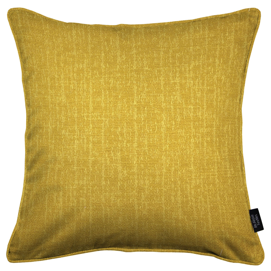 McAlister Textiles Eternity Ochre Chenille Cushions Cushions and Covers Cover Only 43cm x 43cm 