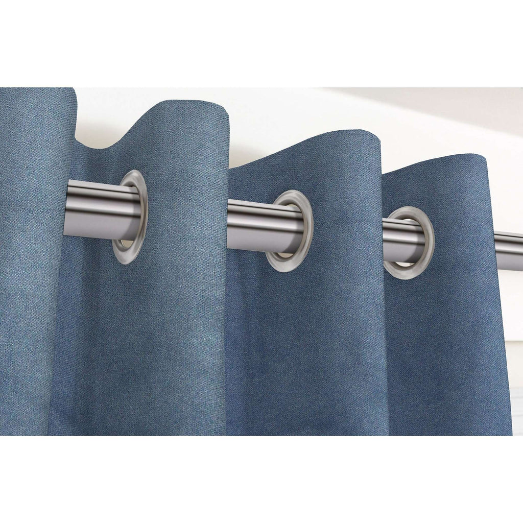 McAlister Textiles Matt Petrol Blue Velvet Curtains Tailored Curtains 