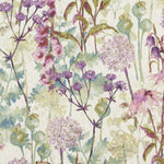 Load image into Gallery viewer, McAlister Textiles Wildflower Pastel Purple Linen Fabric Fabrics 1 Metre 
