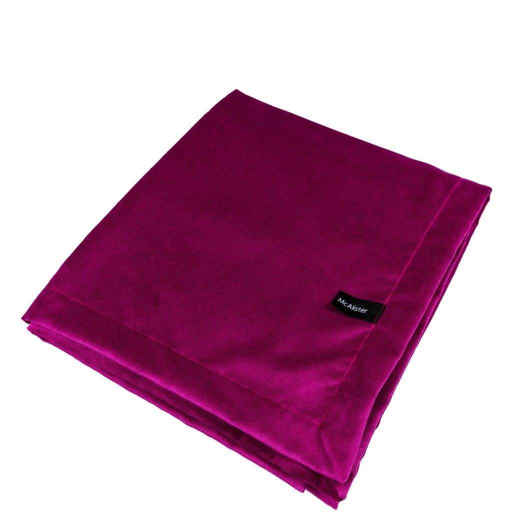 McAlister Textiles Matt Fuchsia Pink Velvet Throw Blankets & Runners Throws and Runners Regular (130cm x 200cm) 