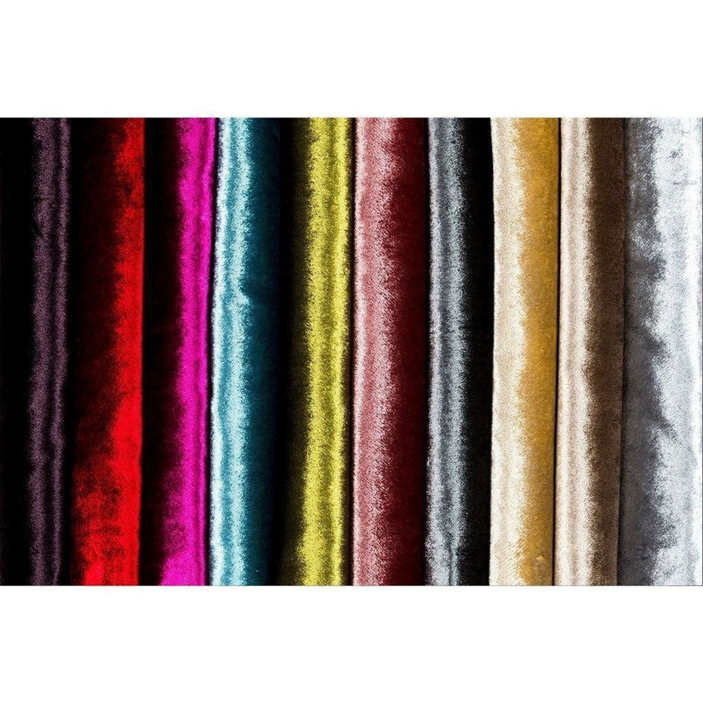 McAlister Textiles Crushed Velvet Fuchsia Pink Fabric Fabrics 