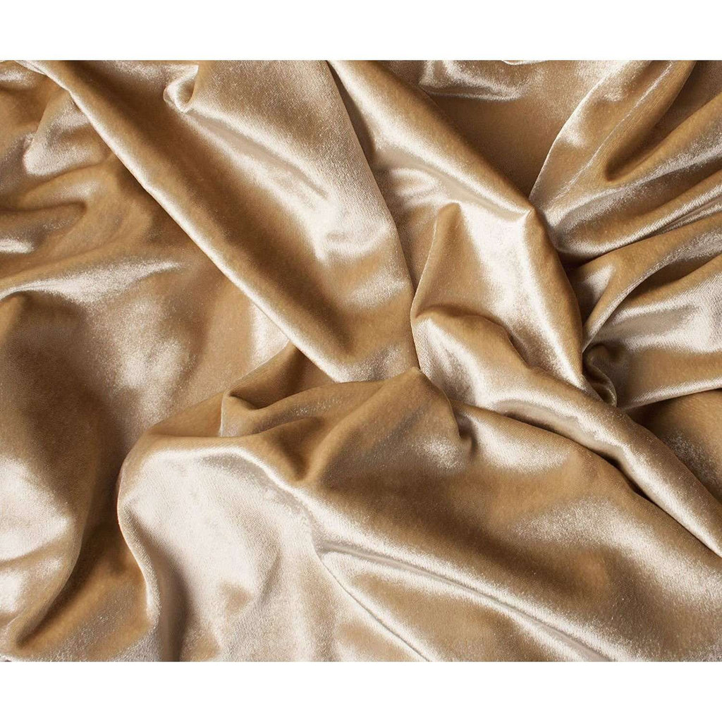 McAlister Textiles Crushed Velvet Champagne Gold Fabric Fabrics 