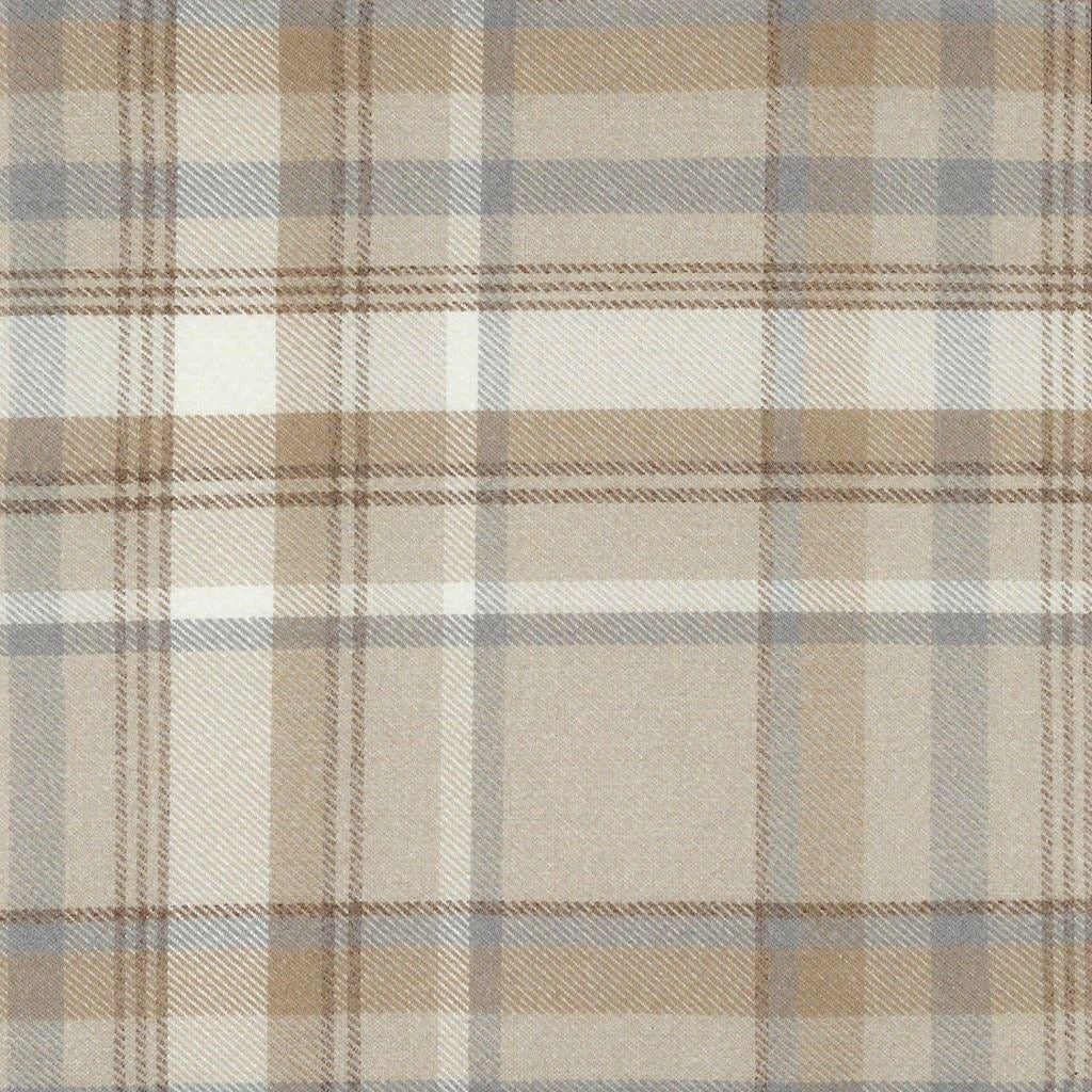 Heritage Natural Check Patterned Woven Wool Fabric By The Metre ...