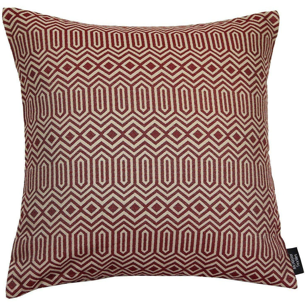 McAlister Textiles Colorado Geometric Red Cushion Cushions and Covers Cover Only 43cm x 43cm 