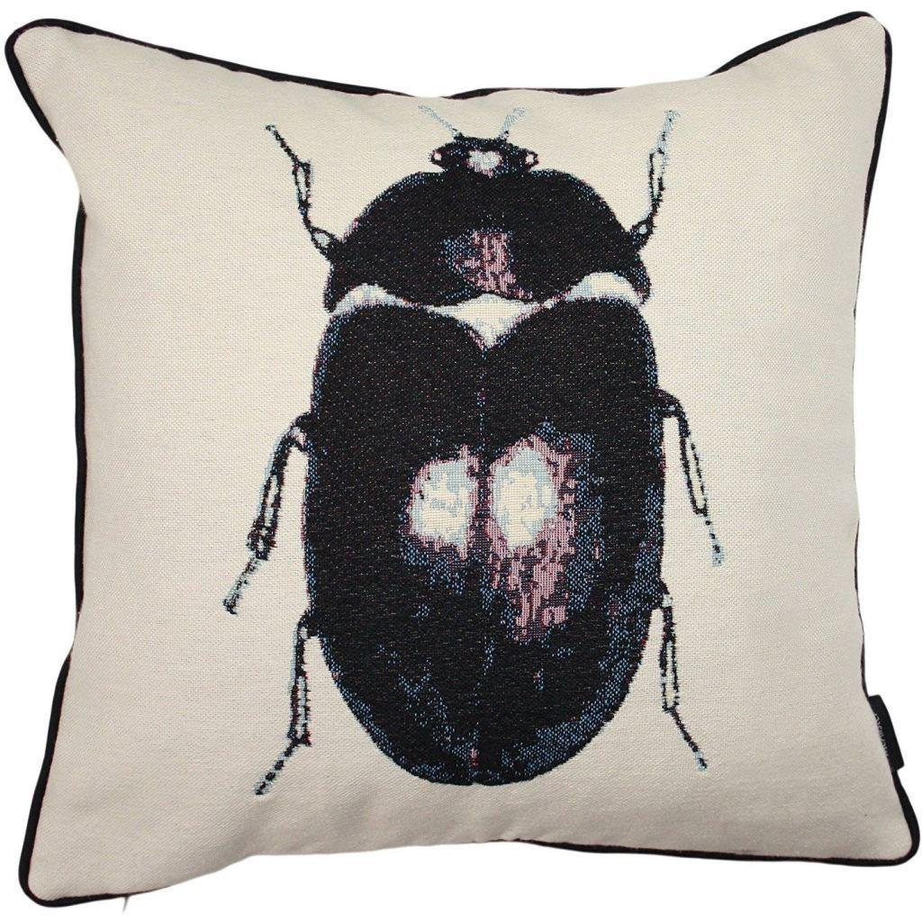 McAlister Textiles Bug's Life Black Beetle Cushion Cushions and Covers Cover Only 