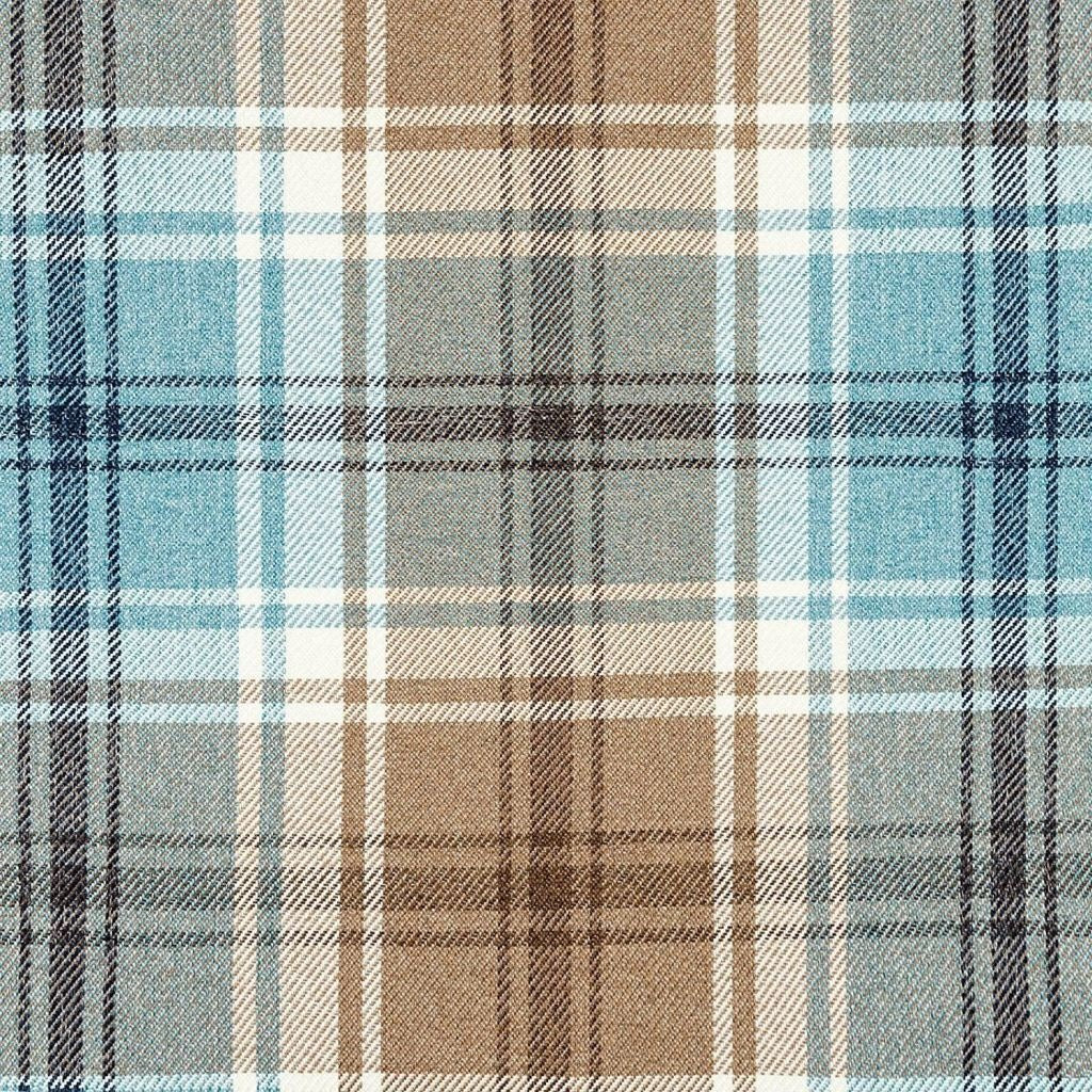 Duck Egg Blue Tartan Check Fabric for Upholstery McAlister Textiles