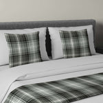 Load image into Gallery viewer, McAlister Textiles Angus Charcoal Grey Tartan Bedding Set Bedding Set Runner (50x240cm) + 2x Cushion Covers 
