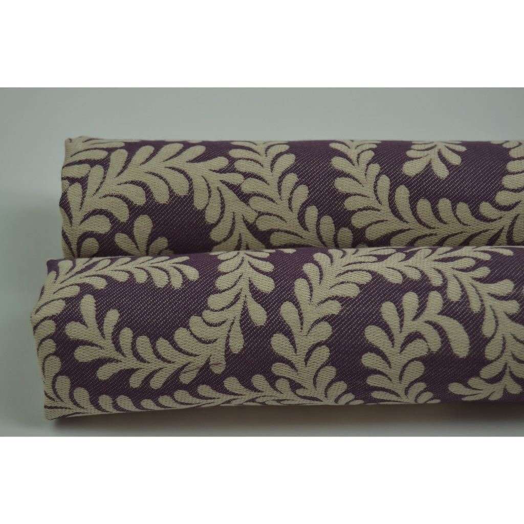McAlister Textiles Little Leaf Aubergine Purple Fabric Fabrics 