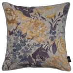 Load image into Gallery viewer, McAlister Textiles Blooma Blue, Grey and Ochre Floral Cushion Cushions and Covers Cover Only 43cm x 43cm 
