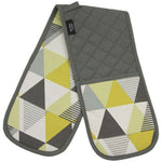 Load image into Gallery viewer, McAlister Textiles Vita Yellow Cotton Print Double Oven Mitts Kitchen Accessories 
