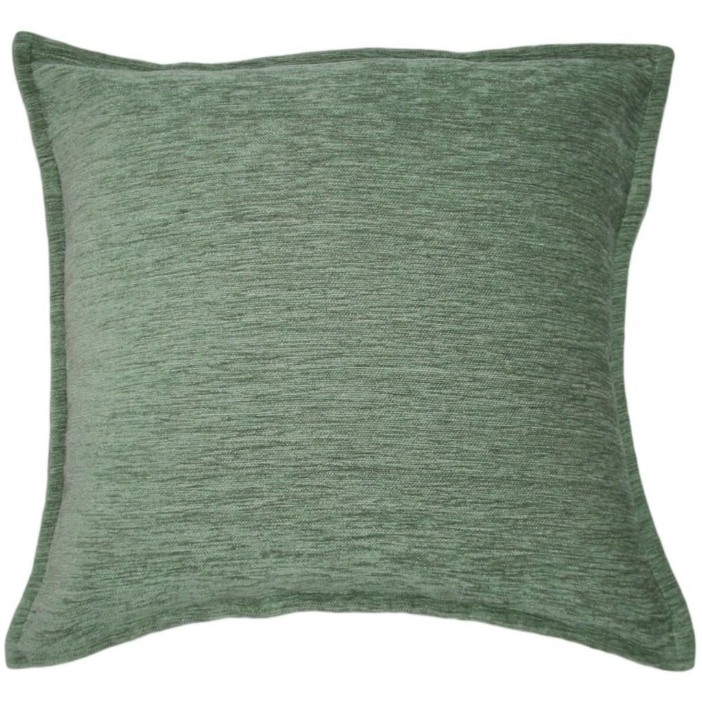 McAlister Textiles Plain Chenille Duck Egg Blue Cushion Cushions and Covers Polyester Filler 43cm x 43cm 