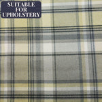 Load image into Gallery viewer, McAlister Textiles Heritage Tartan Mustard Yellow + Grey Curtain Fabric Fabrics 1 Metre 
