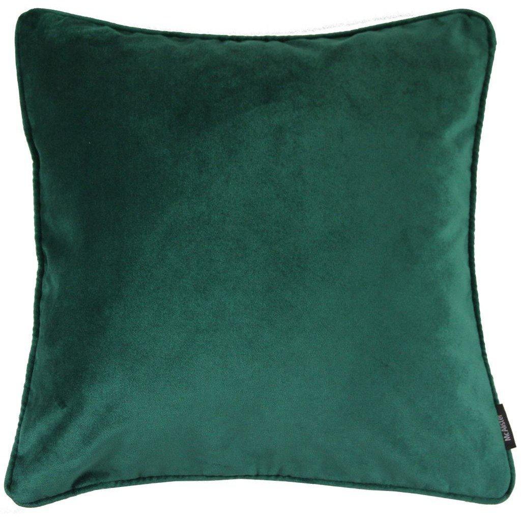 McAlister Textiles Matt Emerald Green Velvet Cushion Cushions and Covers Cover Only 43cm x 43cm 