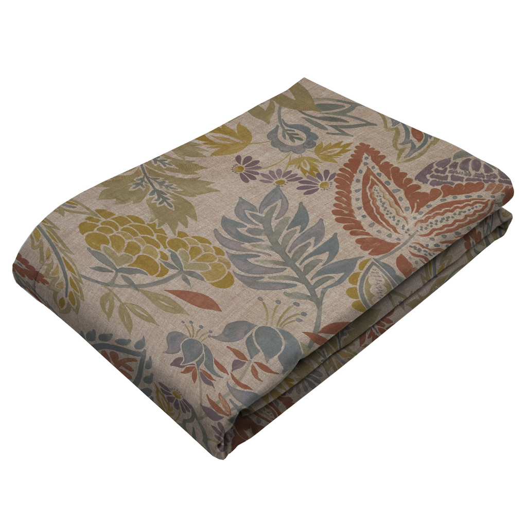 McAlister Textiles Florista Terracotta, Sage Green and Blue Floral Throw Blankets & Runners Throws and Runners Regular (130cm x 200cm) 