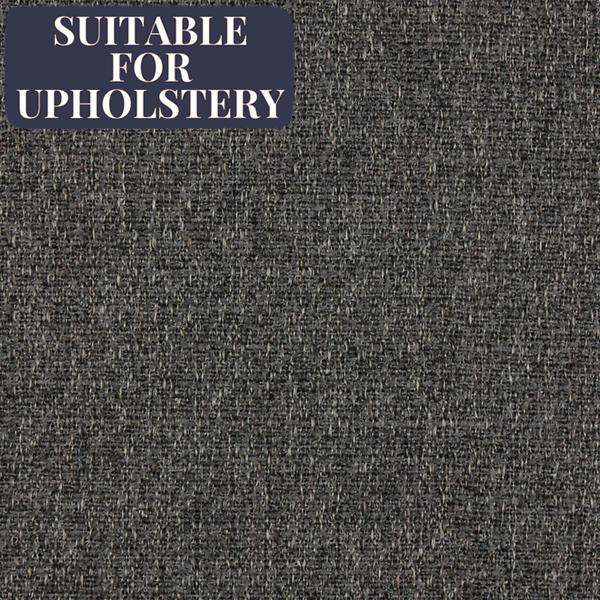 McAlister Textiles Highlands Rustic Plain Charcoal Grey Fabric Fabrics 1/2 Metre 
