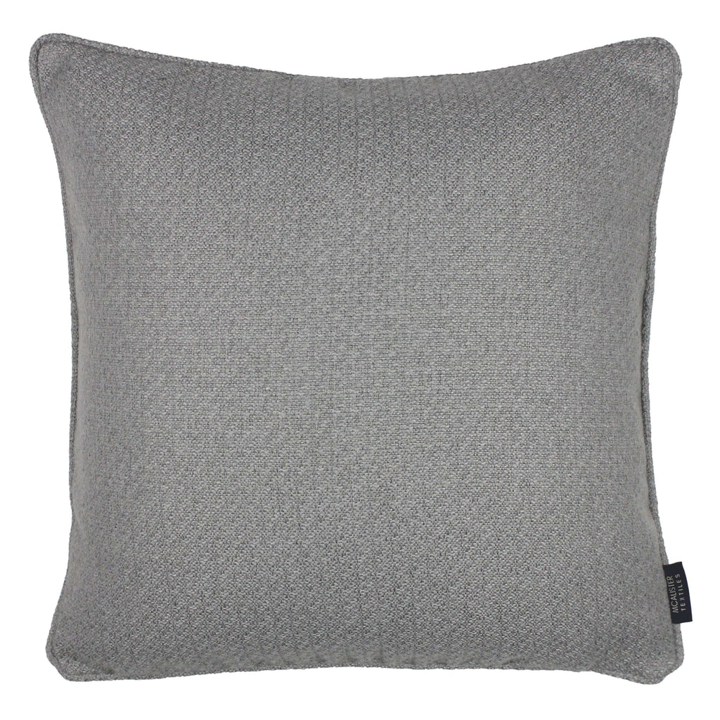 McAlister Textiles Highlands Soft Grey Textured Plain Cushion Cushions and Covers Cover Only 43cm x 43cm 