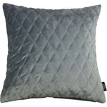 Load image into Gallery viewer, McAlister Textiles Diamond Quilted Silver Grey Velvet Cushion Cushions and Covers Cover Only 43cm x 43cm 
