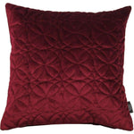 Load image into Gallery viewer, McAlister Textiles Round Quilted Wine Red Velvet Cushion Cushions and Covers Cover Only 43cm x 43cm 

