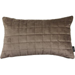 Load image into Gallery viewer, McAlister Textiles Square Quilted Mocha Brown Velvet Pillow Pillow Cover Only 50cm x 30cm 

