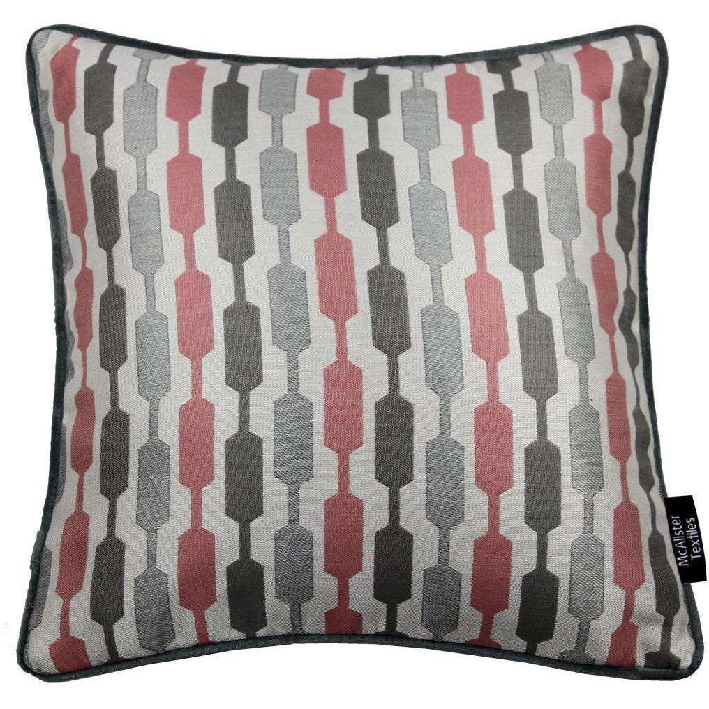 McAlister Textiles Lotta Blush Pink + Grey Cushion Cushions and Covers Cover Only 43cm x 43cm 