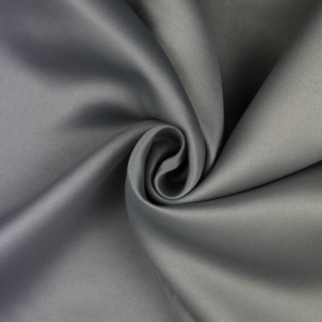 McAlister Textiles Minerals Silver Grey Blackout Curtain Fabric Fabrics 1 Metre 