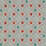 Load image into Gallery viewer, McAlister Textiles Laila Burnt Orange and Teal FR Fabric Fabrics 1/2 Metre 
