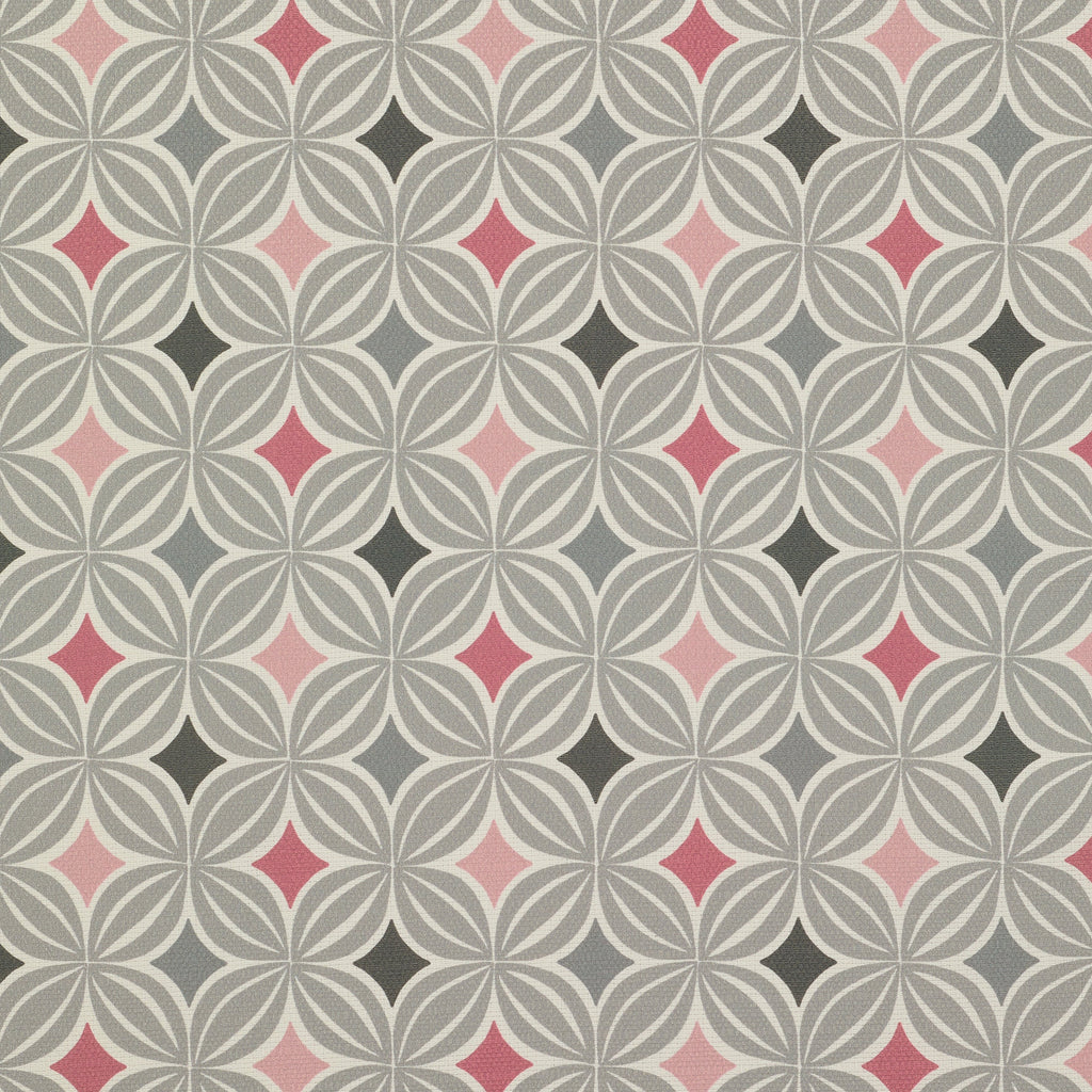 McAlister Textiles Laila Blush Pink and Grey FR Fabric Fabrics 1/2 Metre 
