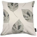 Load image into Gallery viewer, McAlister Textiles Leaf Soft Grey Floral Cotton Print Cushions Cushions and Covers Cover Only 43cm x 43cm 
