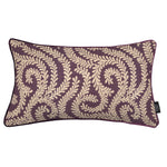 Load image into Gallery viewer, McAlister Textiles Little Leaf Aubergine Purple Pillow Pillow Cover Only 50cm x 30cm 
