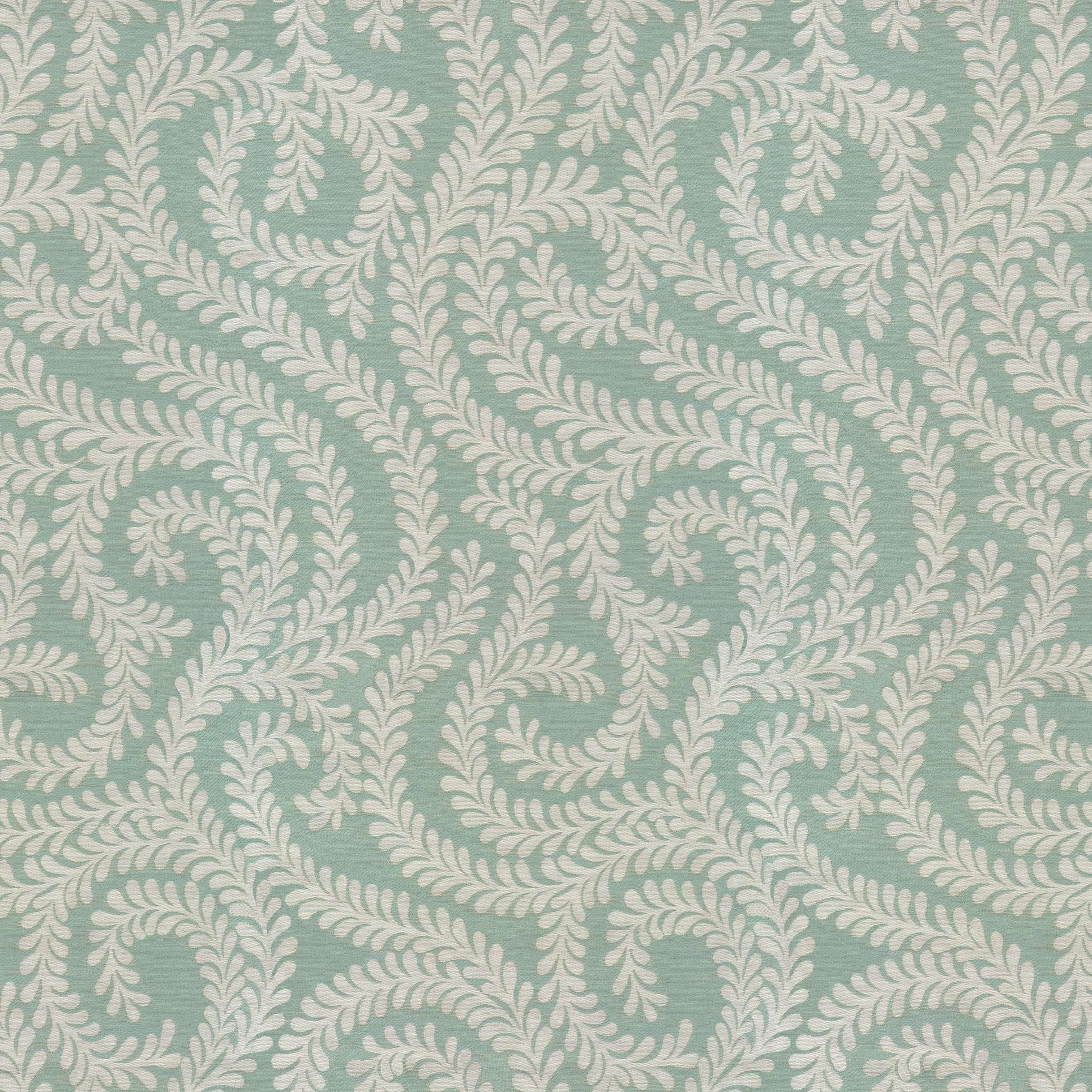 McAlister Textiles Little Leaf Duck Egg Blue Fabric Fabrics 1 Metre 