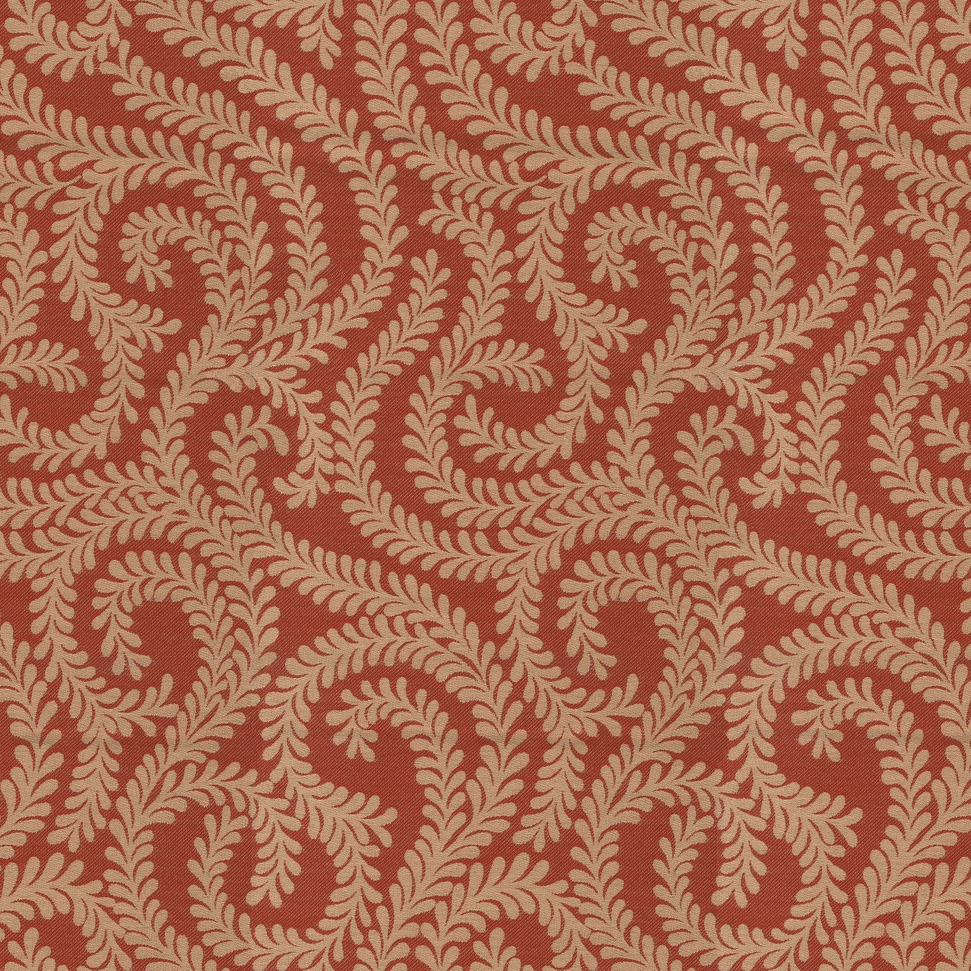 McAlister Textiles Little Leaf Burnt Orange Fabric Fabrics 1 Metre 