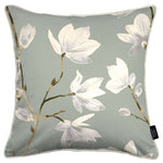 Load image into Gallery viewer, McAlister Textiles Magnolia Duck Egg Floral Cotton Print Cushions Cushions and Covers Cover Only 43cm x 43cm 

