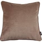 Load image into Gallery viewer, McAlister Textiles Matt Mocha Brown Piped Velvet Cushion Cushions and Covers Cover Only 43cm x 43cm 
