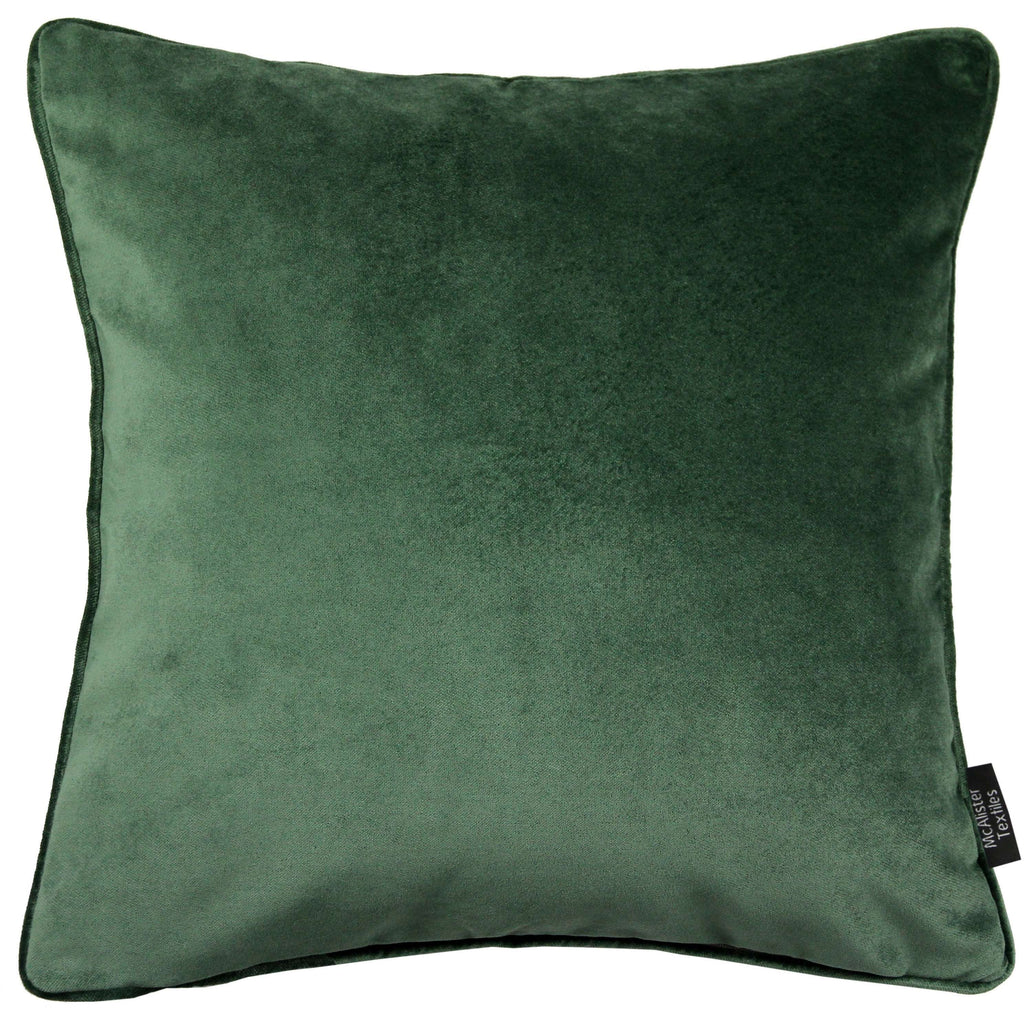 McAlister Textiles Matt Moss Green Velvet Cushion Cushions and Covers Cover Only 43cm x 43cm 