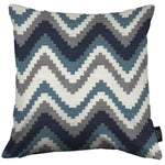 Load image into Gallery viewer, McAlister Textiles Navajo Navy Blue Striped Cushion Cushions and Covers Cover Only 43cm x 43cm 
