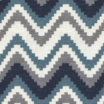Load image into Gallery viewer, McAlister Textiles Navajo Navy Blue Striped Fabric Fabrics 1 Metre 
