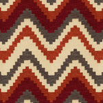 Load image into Gallery viewer, McAlister Textiles Navajo Red + Burnt Orange Striped Fabric Fabrics 1 Metre 
