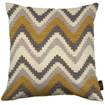 Load image into Gallery viewer, McAlister Textiles Navajo Yellow + Grey Striped Cushion Cushions and Covers Cover Only 43cm x 43cm 
