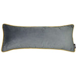 Load image into Gallery viewer, McAlister Textiles Deluxe Velvet Large Grey + Yellow Bed Pillow Large Boudoir Cushions 
