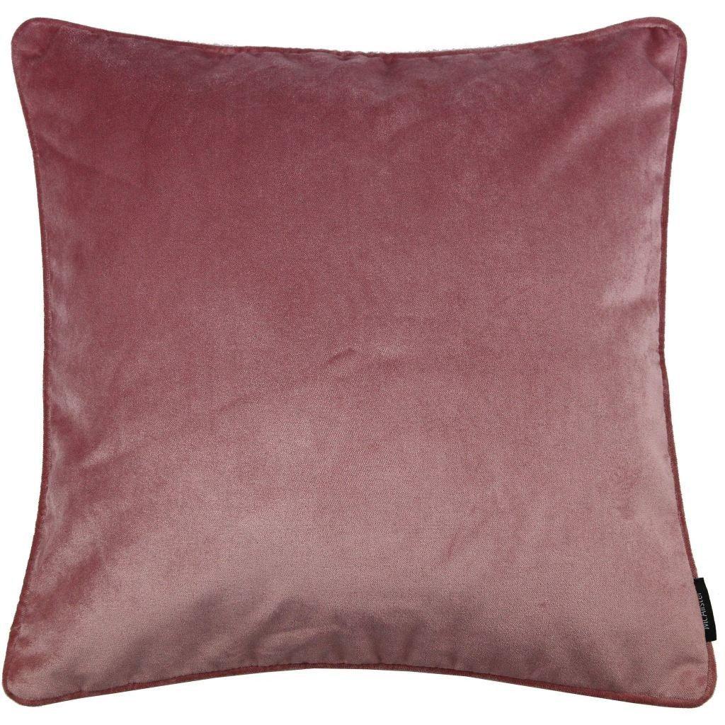 McAlister Textiles Matt Blush Pink Piped Velvet Cushion Cushions and Covers Cover Only 43cm x 43cm 