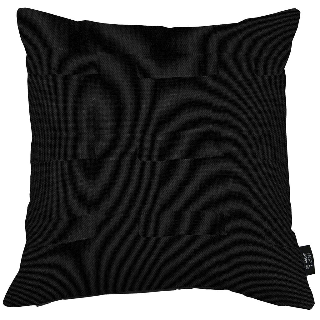 McAlister Textiles Sorrento Black Outdoor Cushions Cushions and Covers Cover Only 43cm x 43cm 
