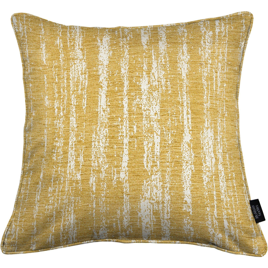 McAlister Textiles Textured Chenille Mustard Yellow Cushion Cushions and Covers Polyester Filler 49cm x 49cm 